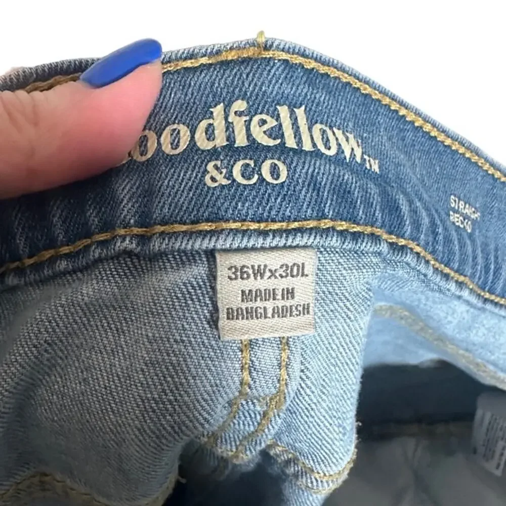 Goodfellow & Co. Men’s Blue Straight Leg Total Flex Relaxed Denim Jeans Sz 36x30